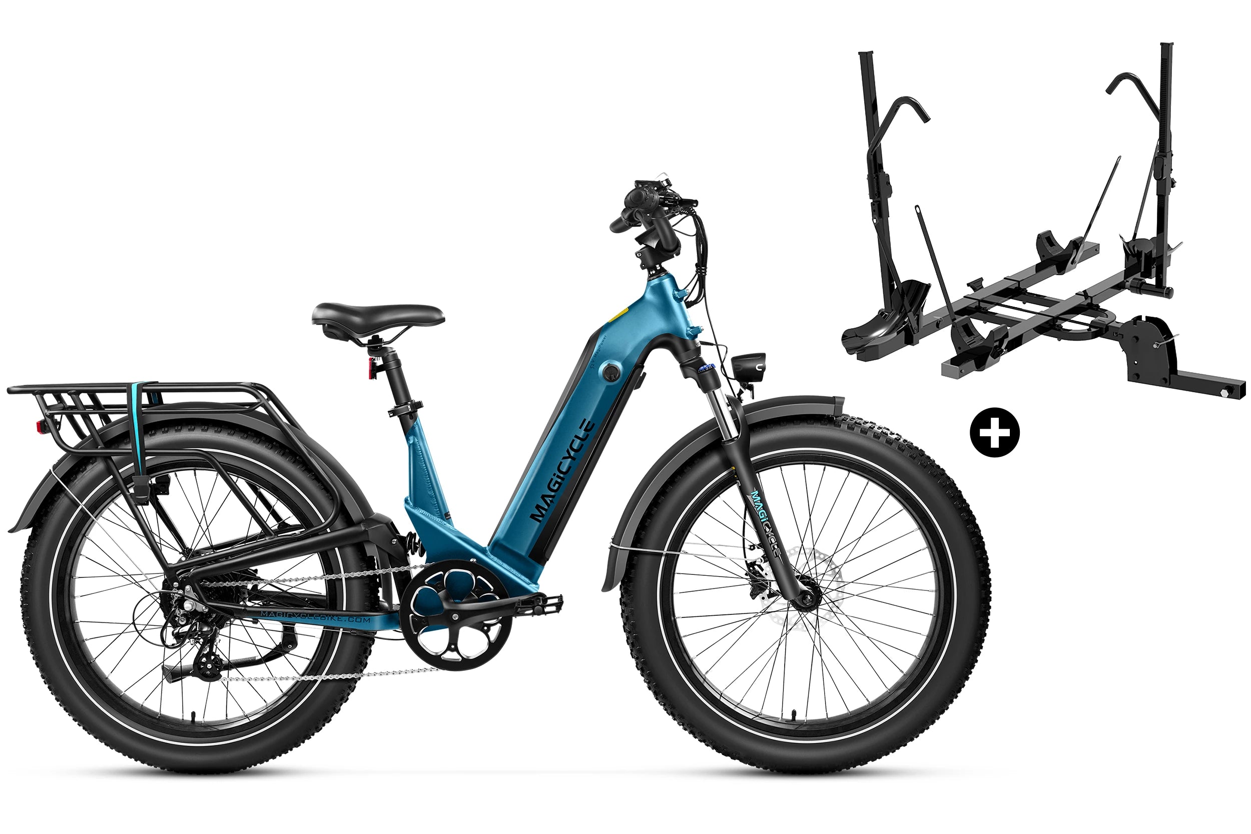 Bundle Sale - Magicycle Deer Step-thru E-Bike With A Hitch Bike Rack、mySite、bearsvspackers