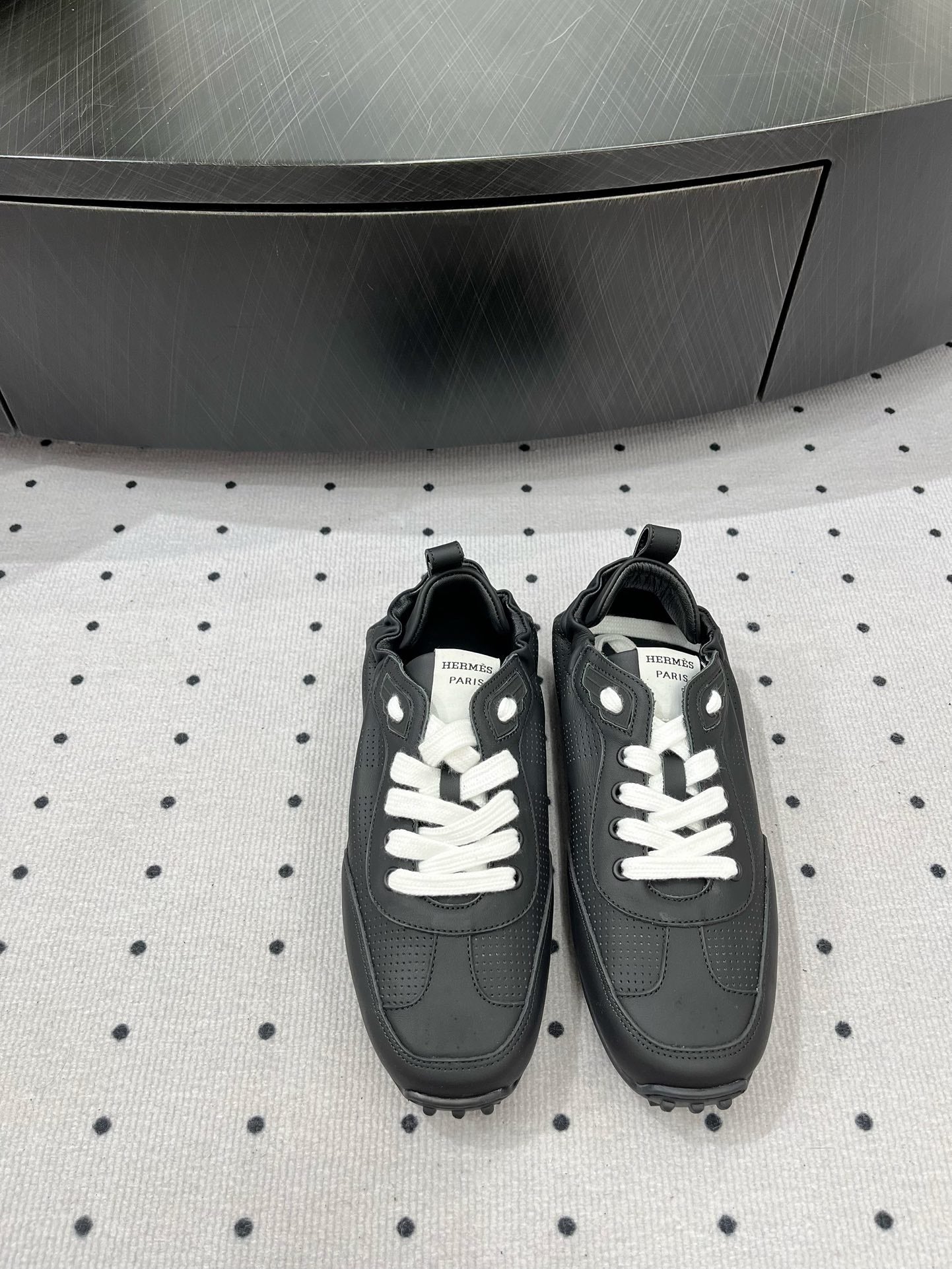 TRAIL SNEAKER IN BLACK CALFSKIN、mysite、Cacoeks