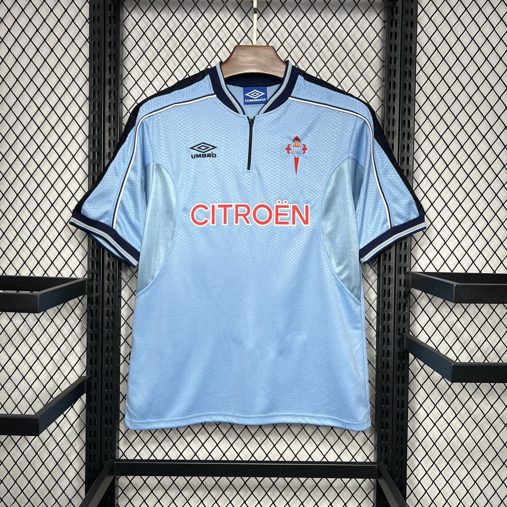JerseysGala.com | Retro Celta Vigo 1999-00 Home Stadium Jersey -Customize Name, Number and Patch | Worldwide Shipping