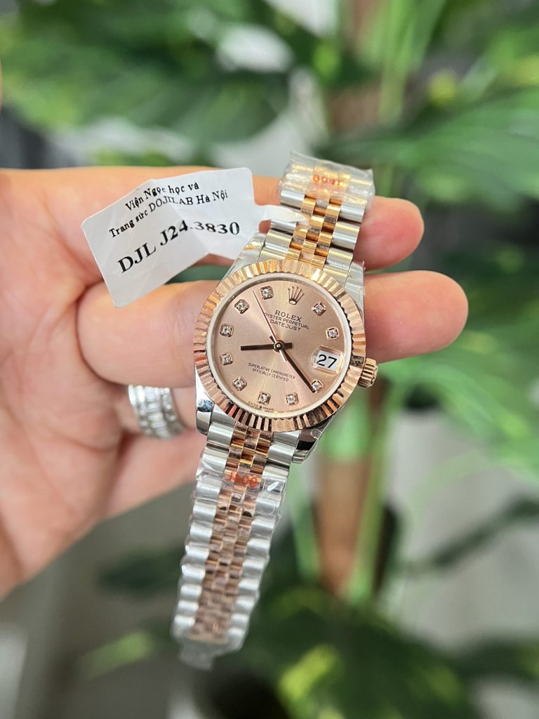 Đồng Hồ Rolex DateJust Nữ Bọc Vàng Dây Demi Nhà Máy GM Tốt Nhất (1)