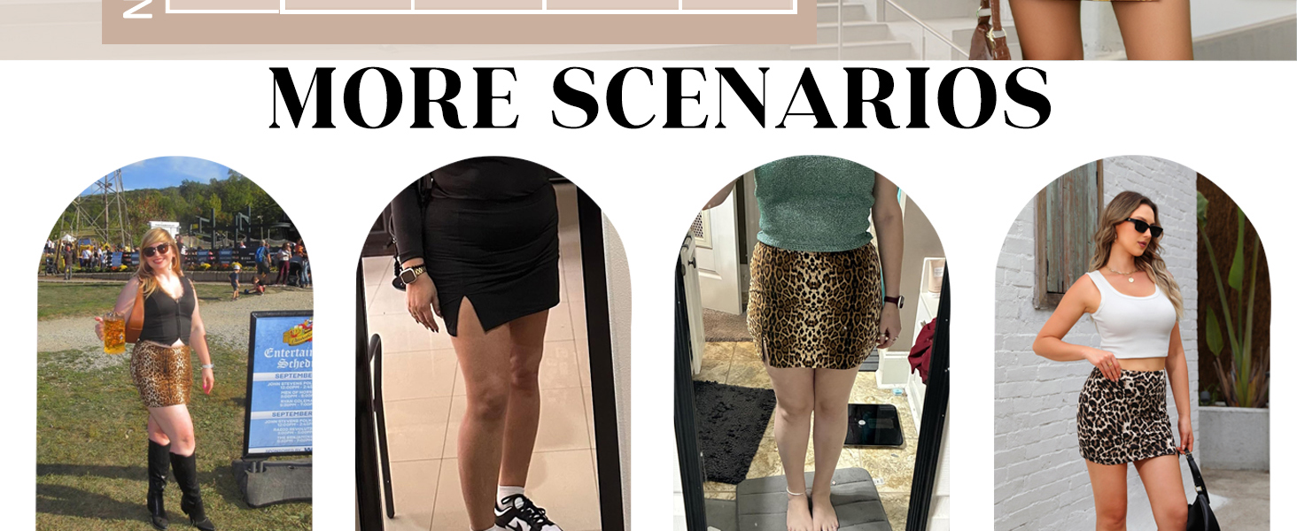 fall winter slim fit high waist sexy side split black mini skirts with short