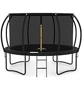 JUMPZYLLA Trampoline 8FT 10FT 12FT 14FT 15FT 16FT Trampoline with Enclosure - Recreational Trampo...