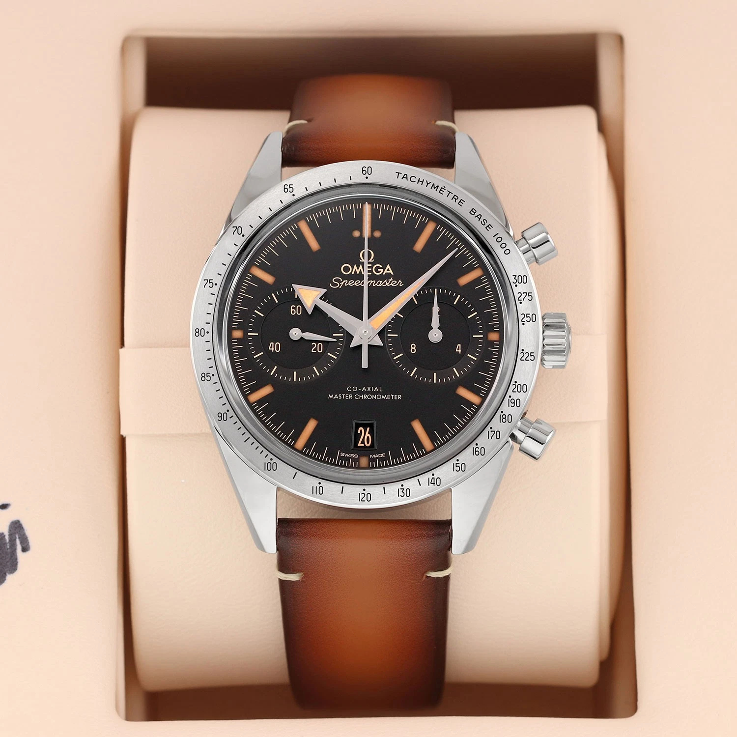 Omega Speedmaster Ref. 332.12.41.51.01.001 Super Clone Watch – Black Dial Leather Strap Fake Replica