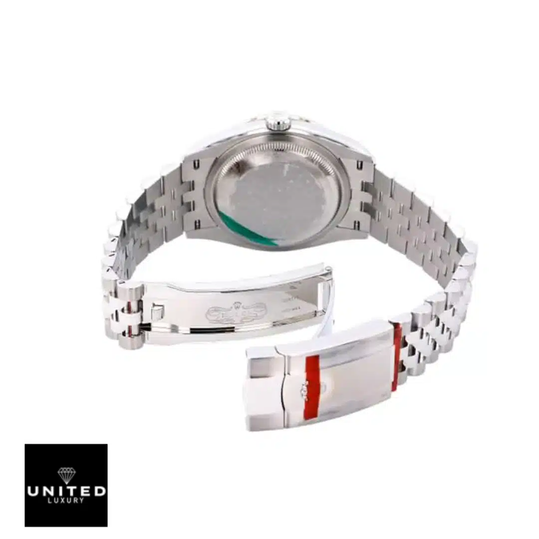 Rolex Datejust 36 126284RBR-0018 White Roman Dial Jubilee Replica 3 Rolex Datejust stainless steel clasp jubilee