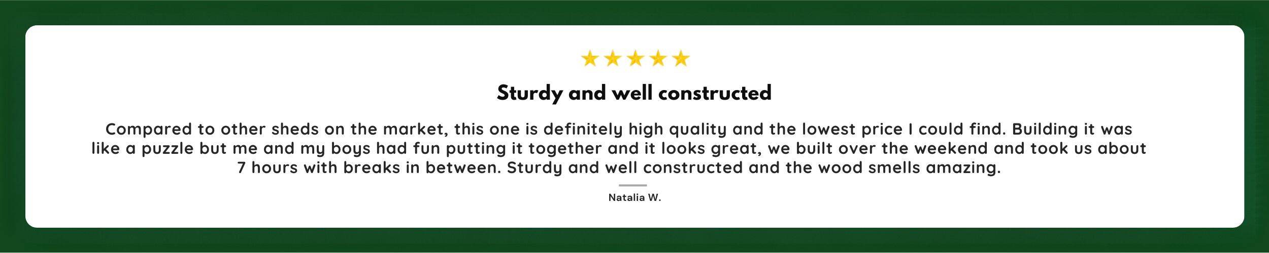 Customer Review of 4x2 Garden Chalet