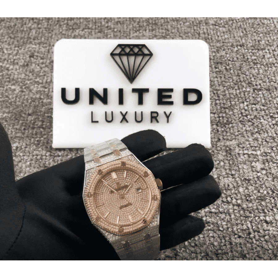 Audemars Piguet Royal Oak Selfwinding 15400SR.OO .1220SR.01 Iced Out Replica 1
