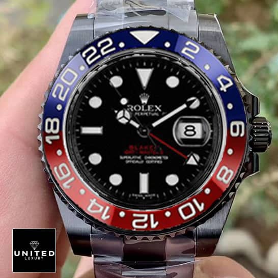 Rolex Blaken 126710BLRO-0001 Pepsi Black Dial Replica 3 Rolex Pepsi Black 126710BLRO-0001 Two tone Bezel Replica