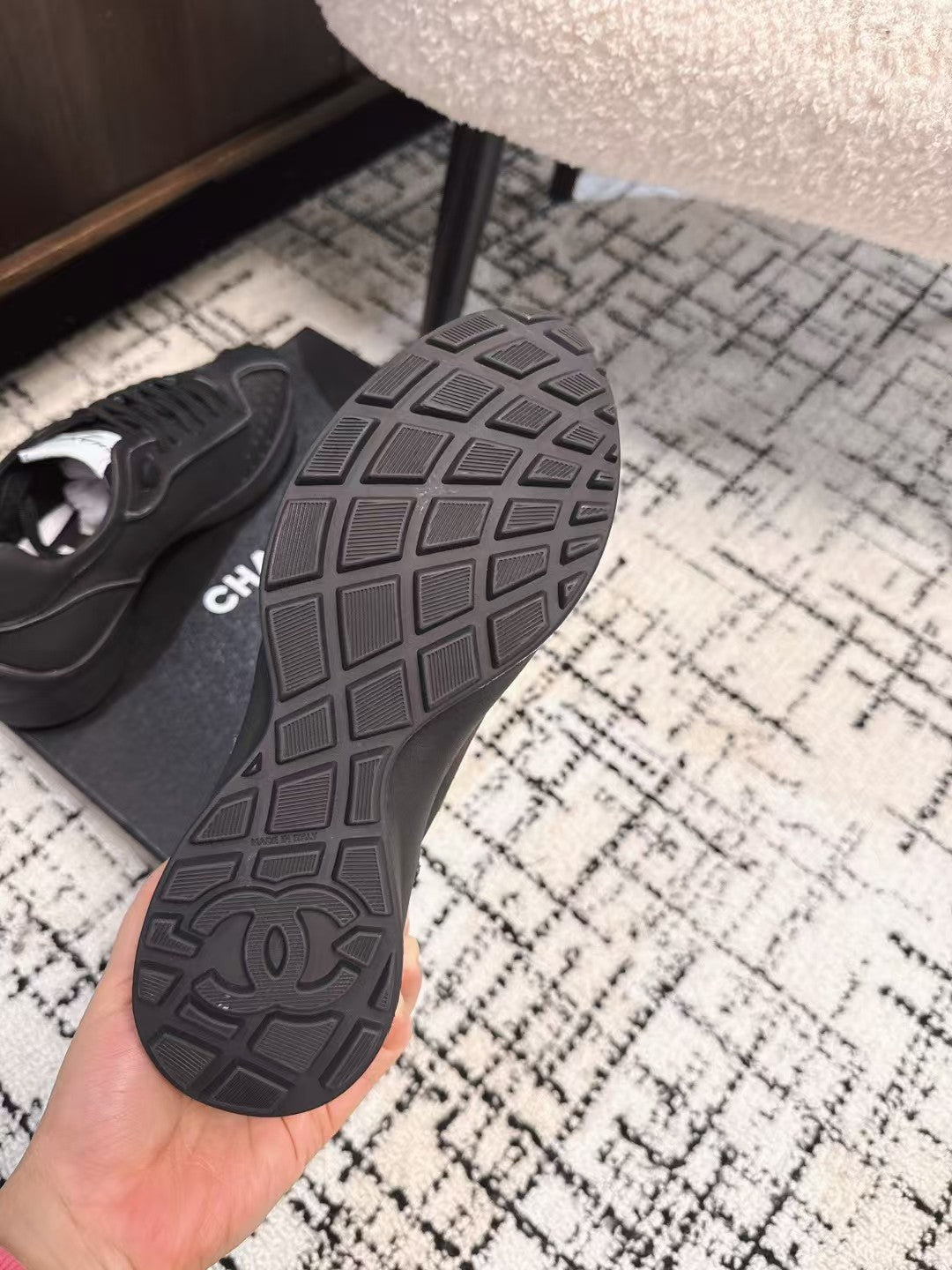 CLASSIC SNEAKERS IN BLACK SHEEPSKIN、mysite、Cacoeks