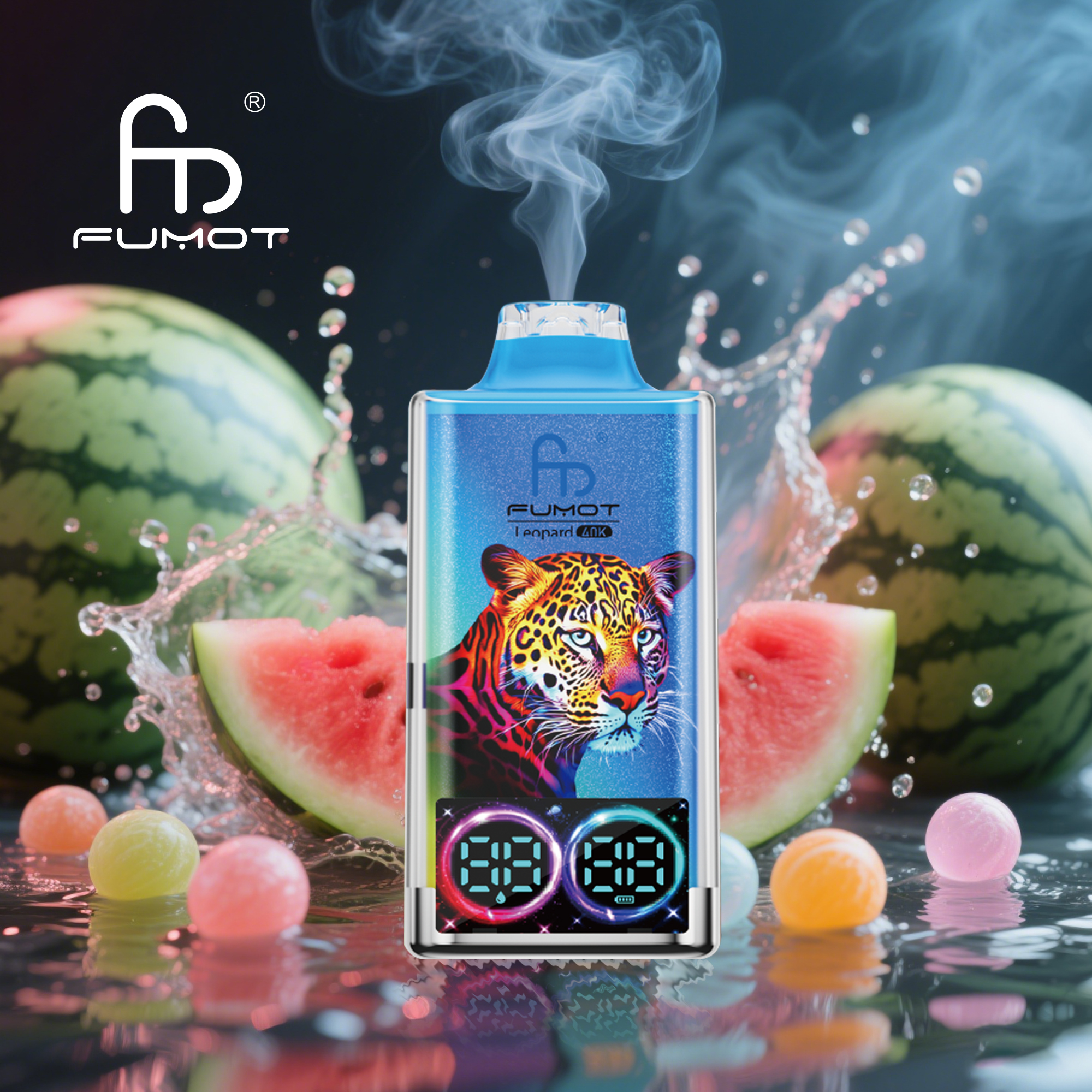  Fumot Leopard 40000 40K Puffs Original Edition Dual Mesh LCD Display Disposable Vapevpae005 vapeing vape