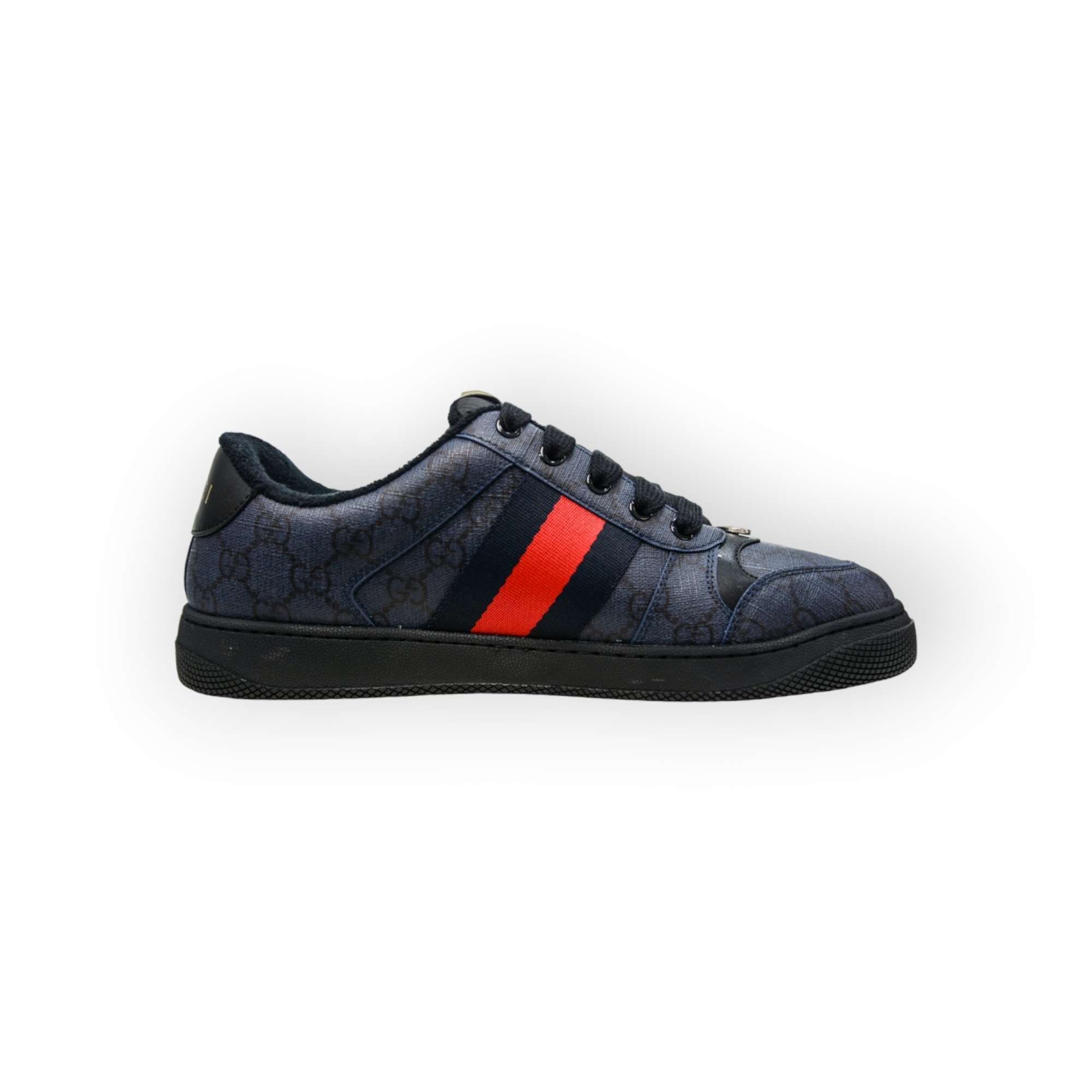 Gucci Screener Sneaker Blue and Dark Blue GG Supreme Canvas、mysite、Cacoeks