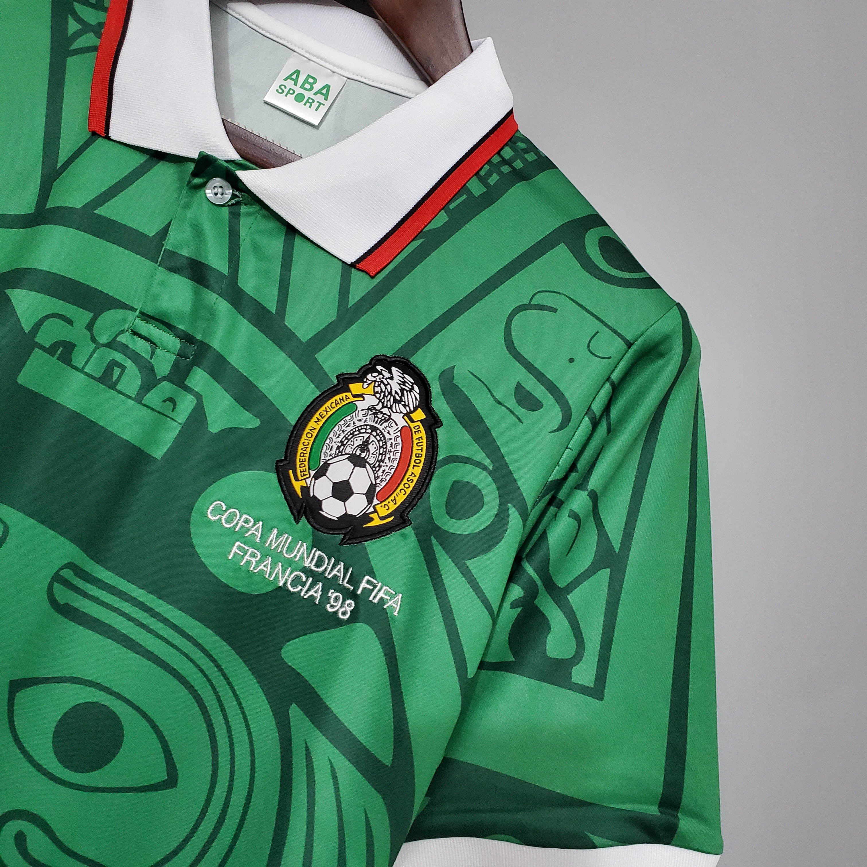 ManixJersey.com | Retro Mexico 1998 Home Jersey -Customize Name, Number and Patch | Worldwide Shipping