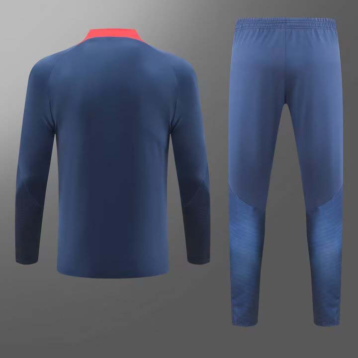 2023/2024 Psg Paris Saint-Germain Half-Pull Training Suit Navy blue Set:football jersey mysite: unitedjerseyfootball 邓江浪:football