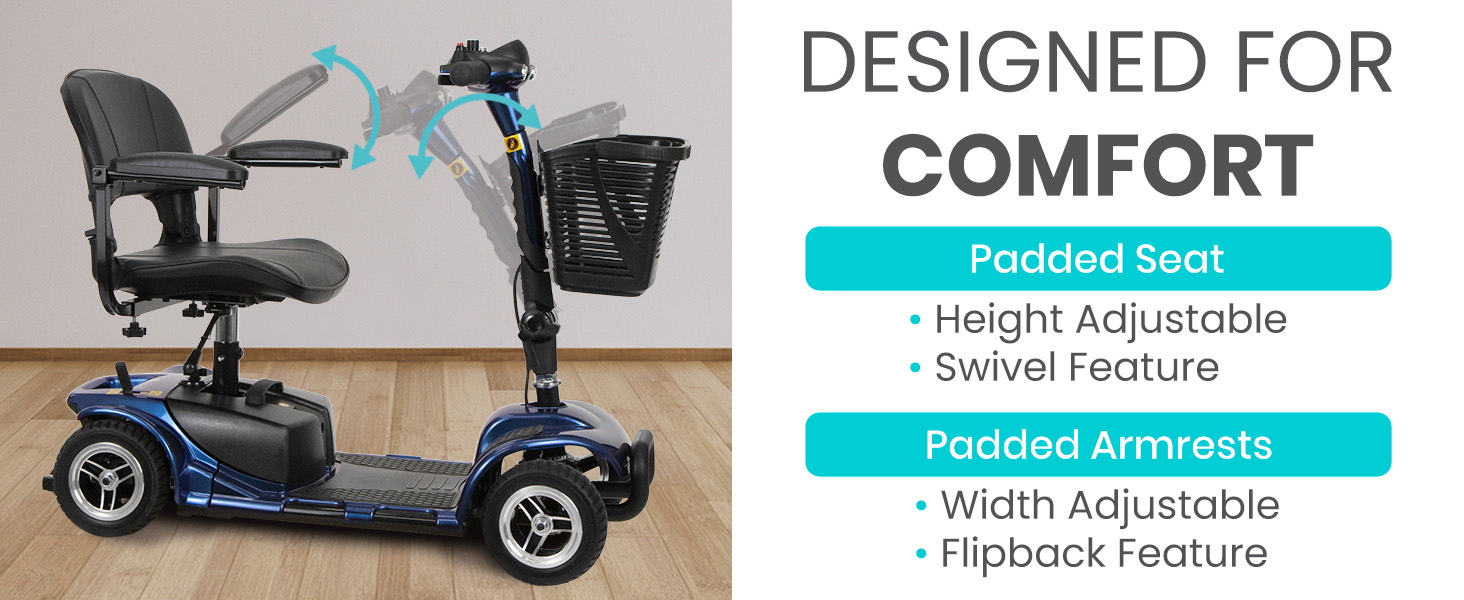 4 wheel mobility scooter electric wheelchair for adults seniors