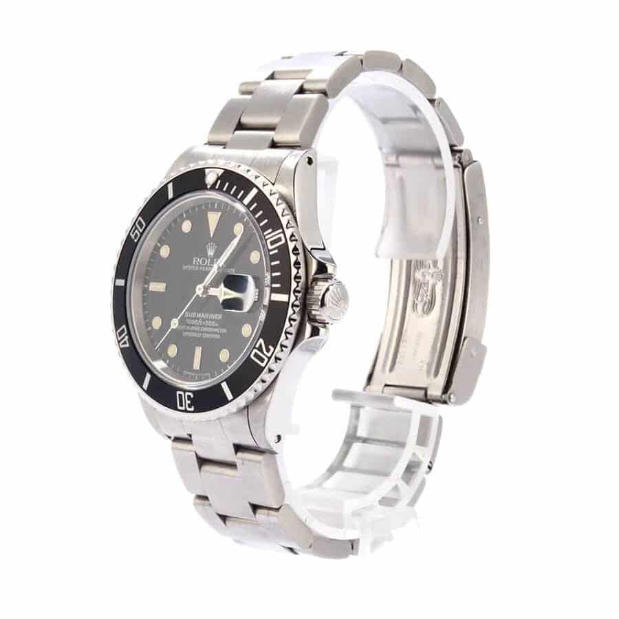 rolex rare submariner black dial stainless steel date pre ceramic 16800 oyster replica1