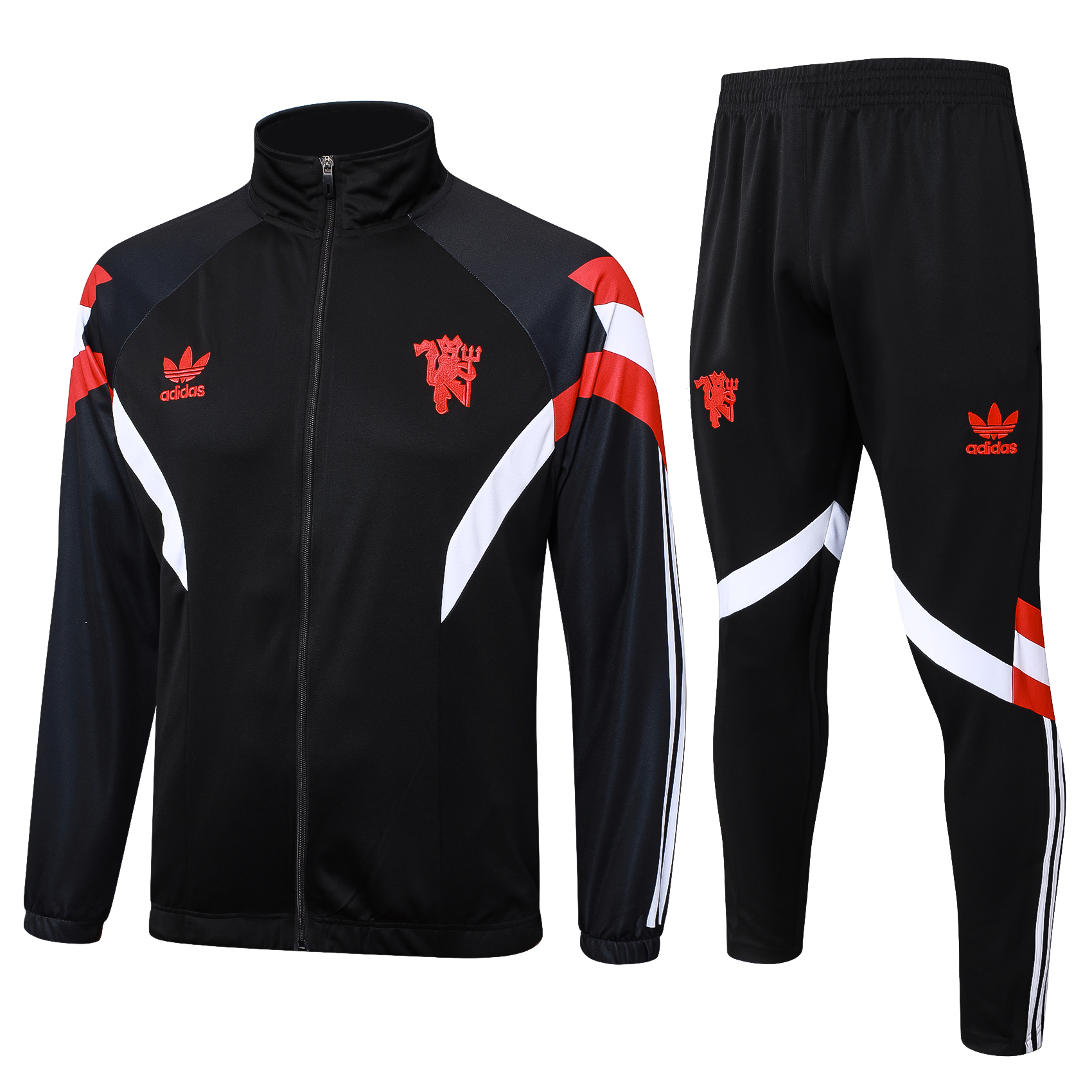 ManixJersey.com | Manchester United 24-25 Originals LFSTLR Jacket Training Tracksuit - Black -Customize Name, Number and Patch | Worldwide Shipping