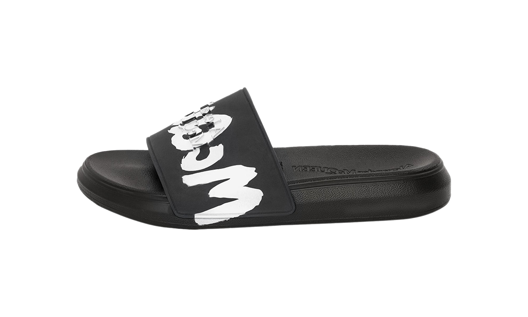 Alexander McQueen Grafitti Logo Slide "Black White"、mysite、Cacoeks