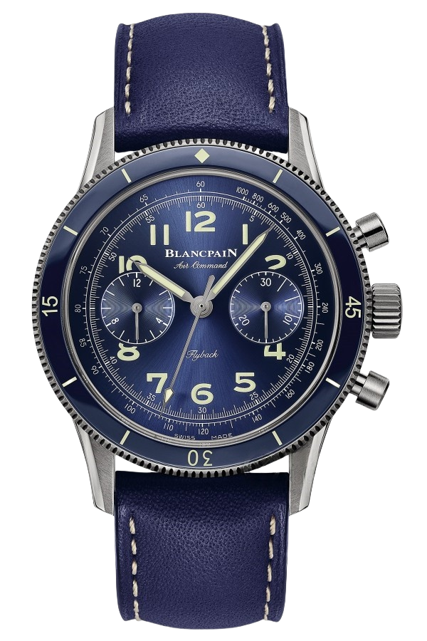 Blancpain Air Command Ref. AC02-12B40-63B Super Clone Watch – Stainless Steel Blue Dial Flyback Chronograph Fake Replica