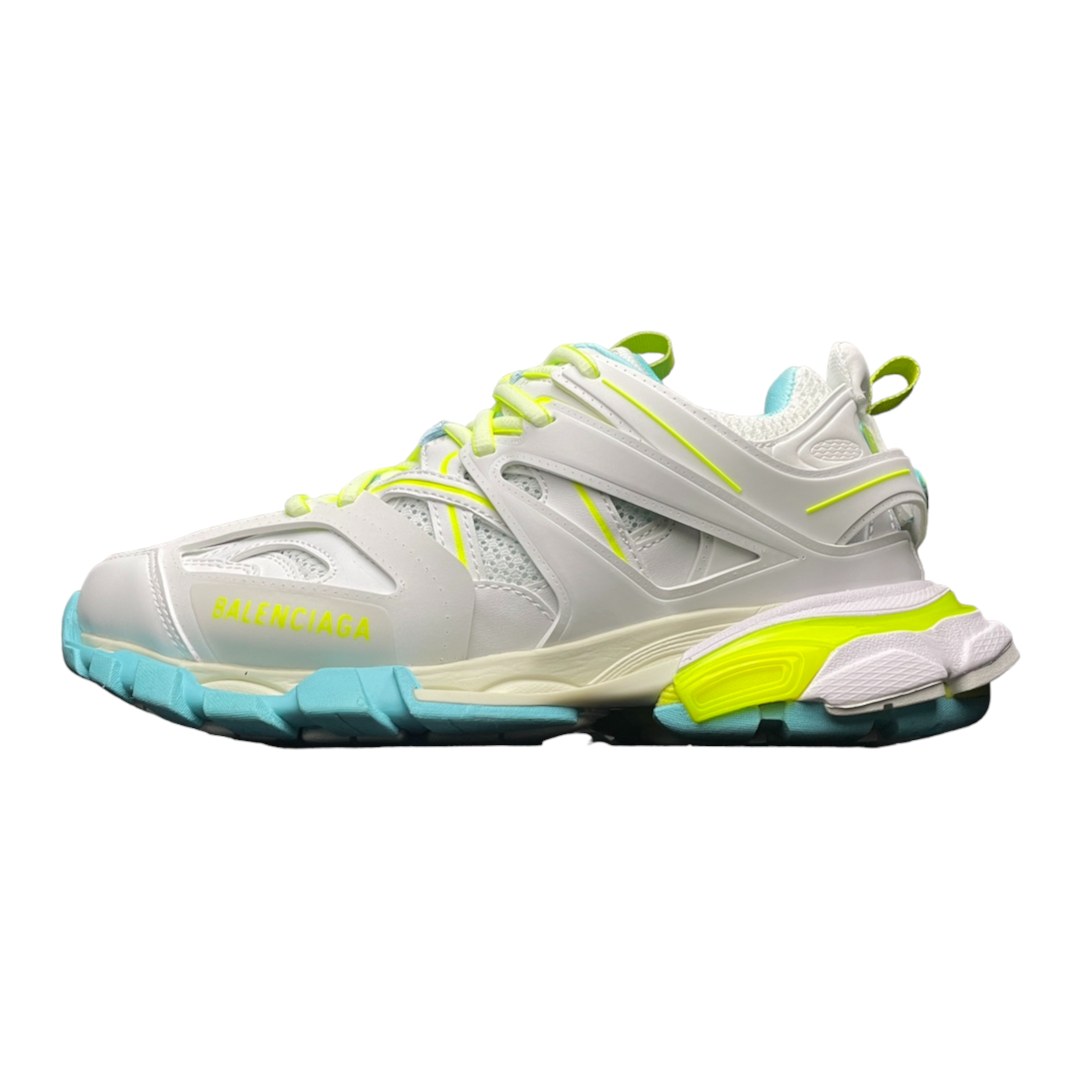 Balenciaga Track Trainer in White Neon Yellow、mysite、Cacoeks
