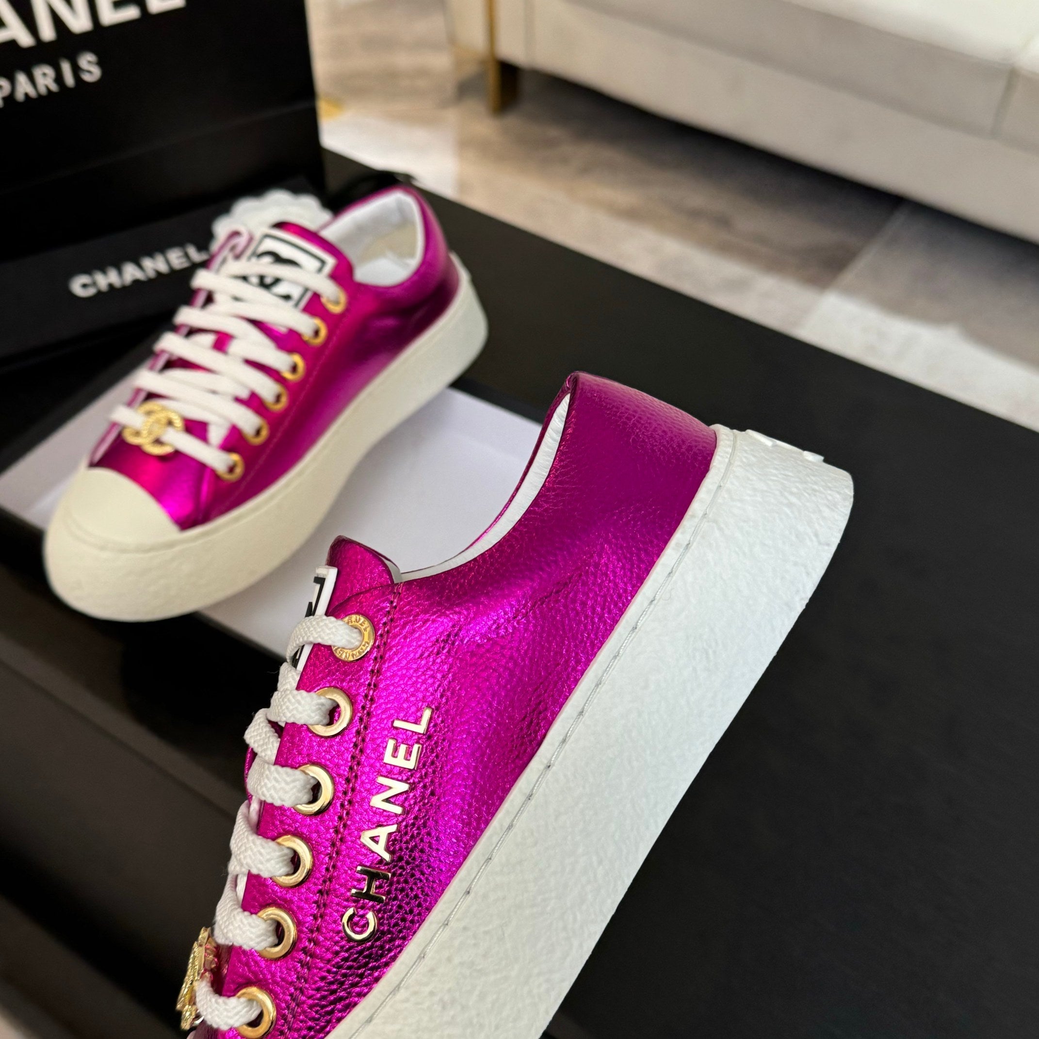 BIG-HEAD COOKIE SHOES IN MAGENTA PURPLE LAMBSKIN、mysite、Cacoeks
