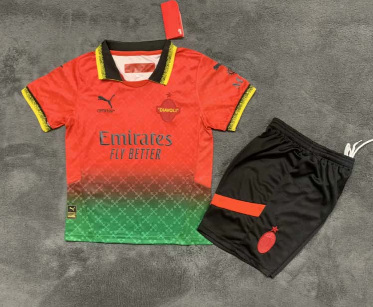 2024/2025 AC Milan Fourth Away Red Soccer Jersey 1:1 Thai Quality Kids Size:football jersey mysite: unitedjerseyfootball 邓江浪:football