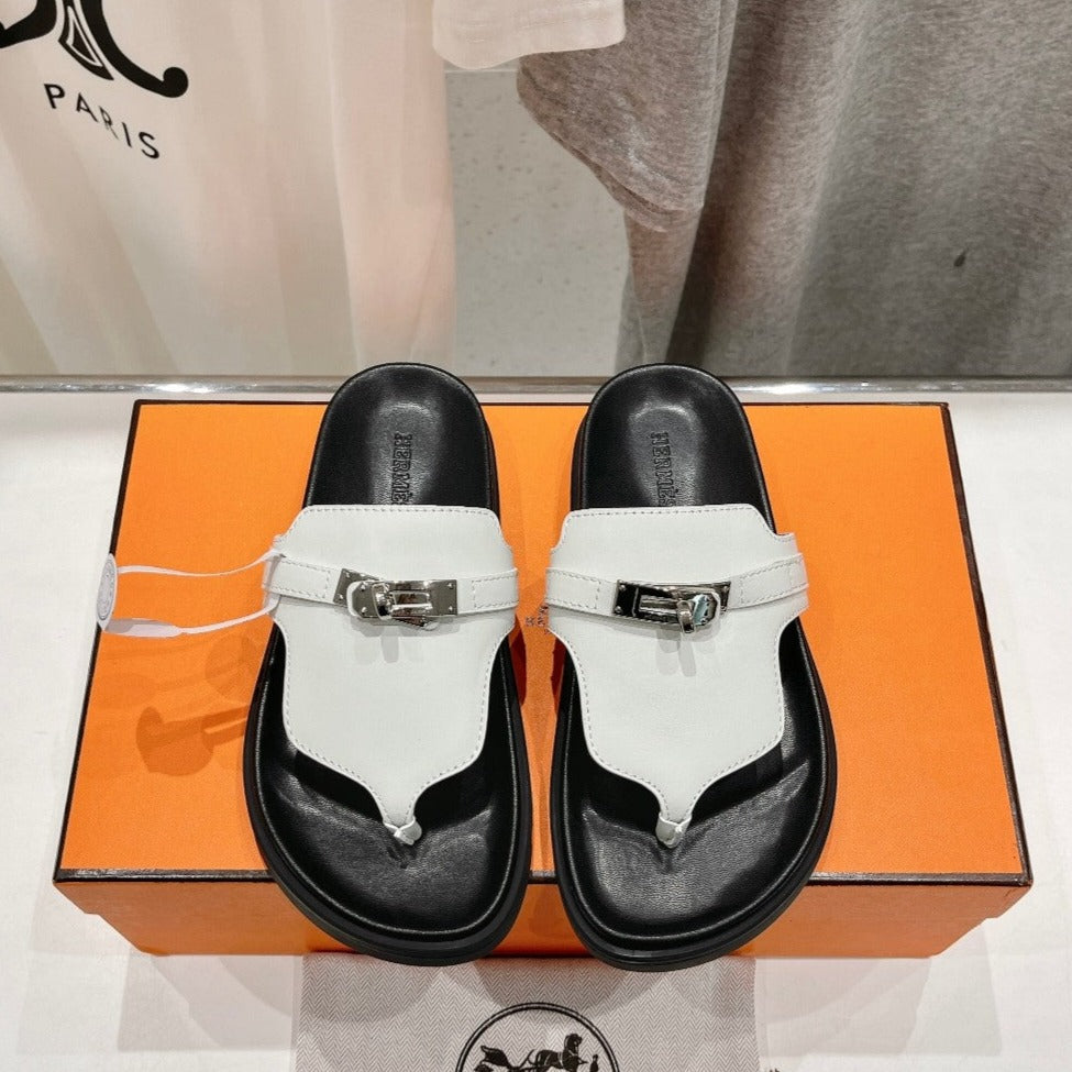 EMPIRE SANDAL BLACK MIX WHITE CALFSKIN、mysite、Cacoeks