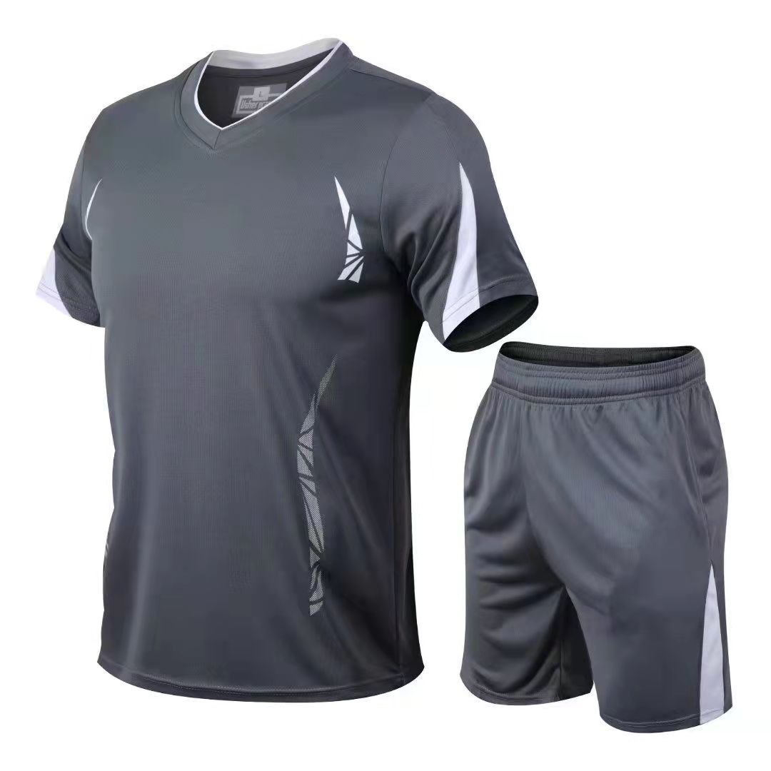 Brand men's sportswear suit GYM fitness clothing football training set jersey jogging men's suit running sportswear sports suit