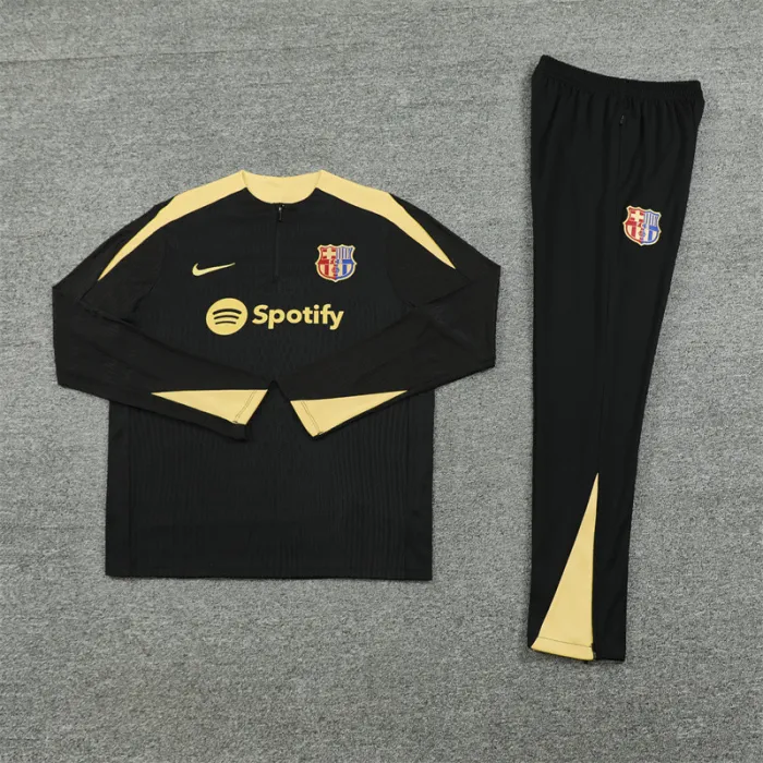 2024/2025 Barcelona half-training suit black with gold jersey set:football jersey mysite: unitedjerseyfootball 邓江浪:football