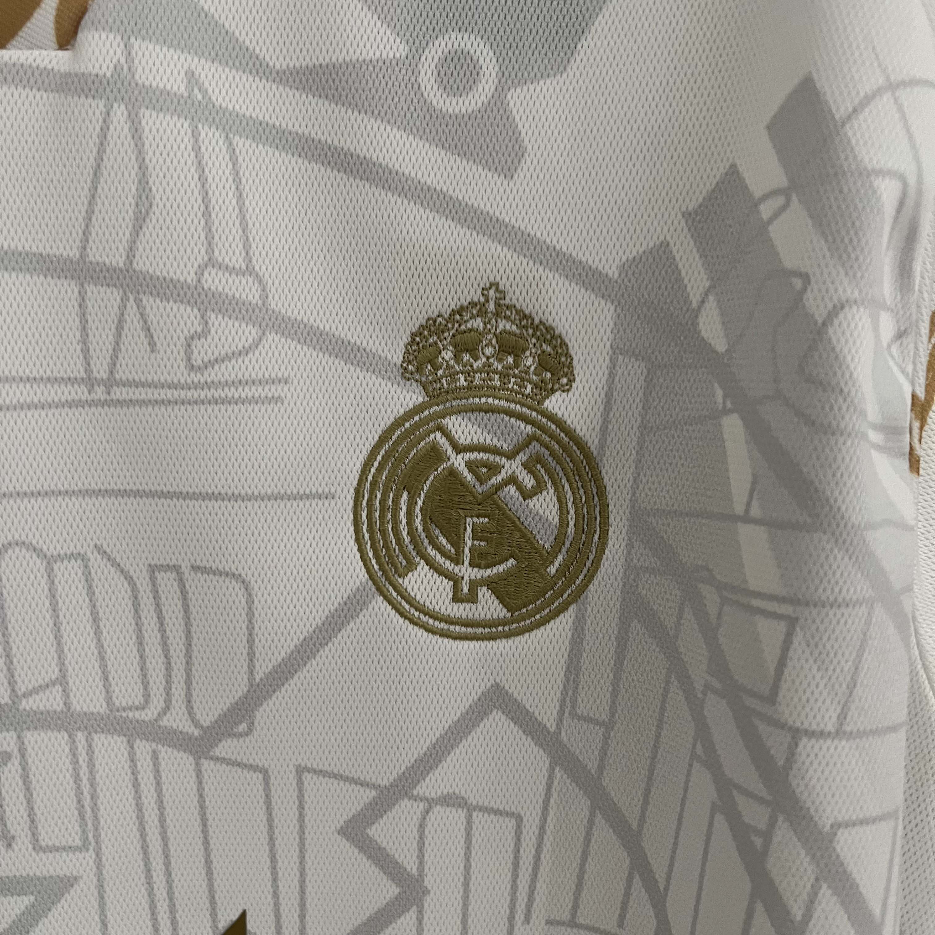 2023/2024 Real Madrid Golden white dragon Special Edition Football Shirt1:1 Thai Quality:football jersey mysite: unitedjerseyfootball 邓江浪:football