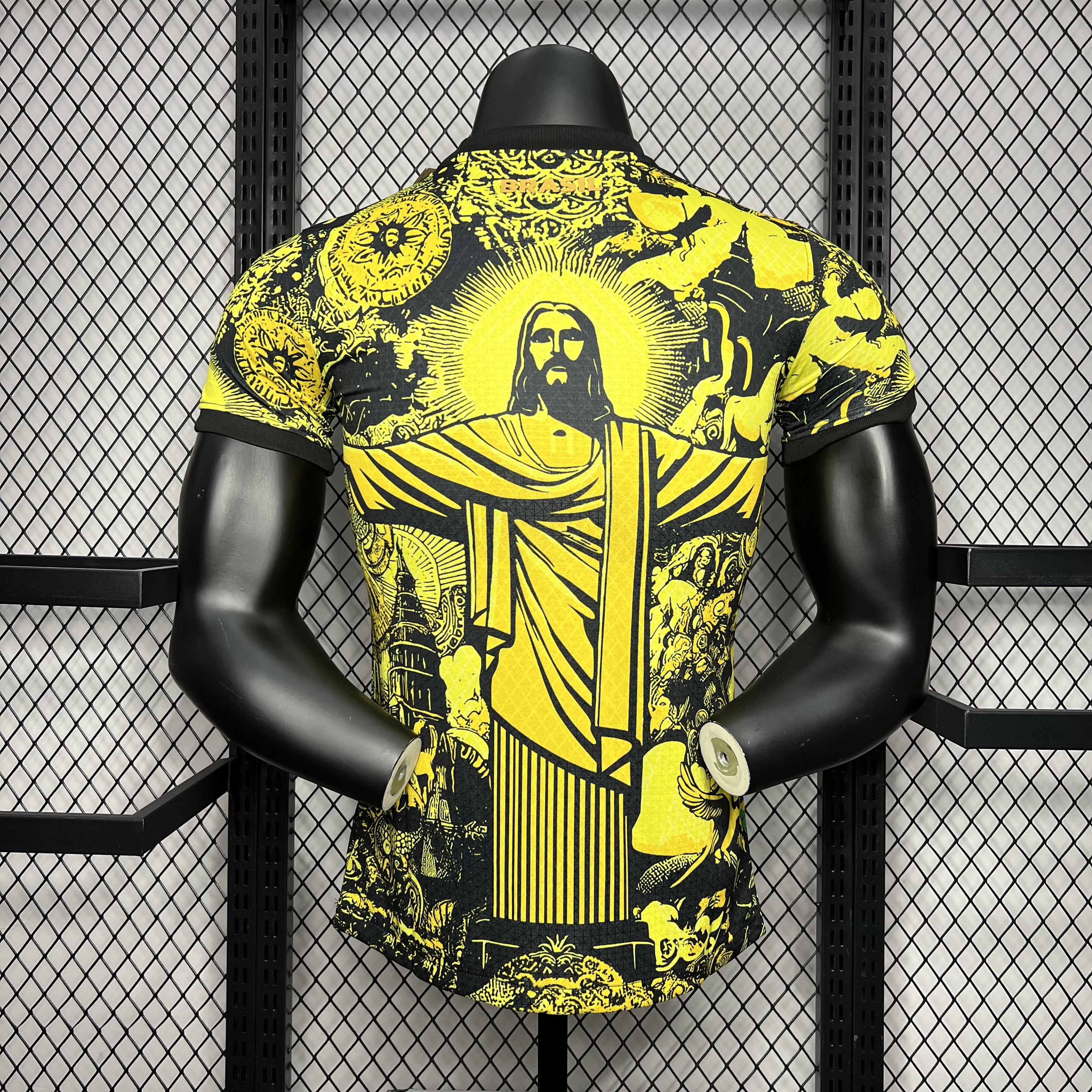 Higojerseys-Brazil 2024 Yellow Christ the Redeemer Statue Jersey - Player Version