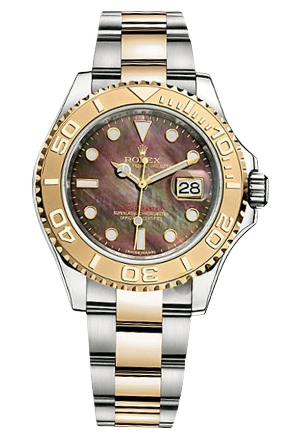 Rolex Yacht-Master 40 Black Mother-of-Pearl Dial Two-Tone Everose Gold & Stainless Steel Super Clone Swiss Replica Watch Ref 16623