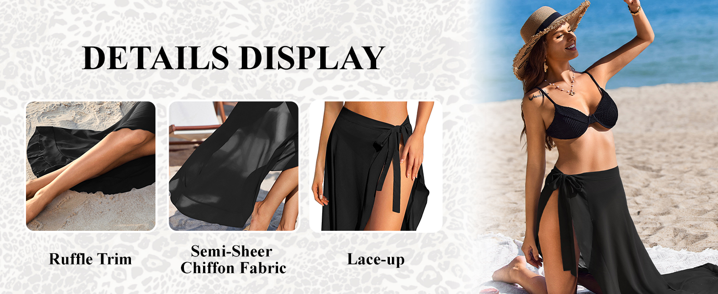 chiffon sarong wraps