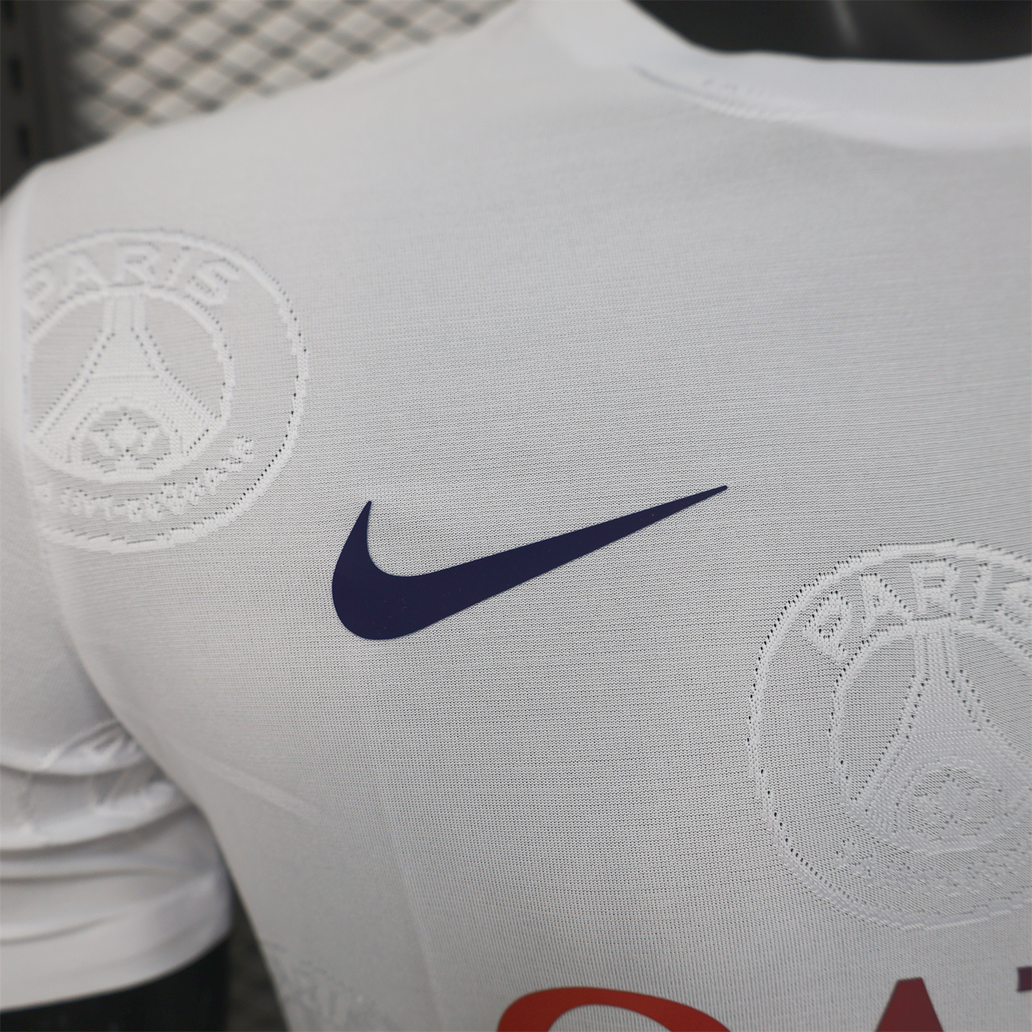 UltraTrikot-Paris Saint-Germain PSG 25-26 White Jersey with Team Logo Decoration and Gradient Advertising - Player Version