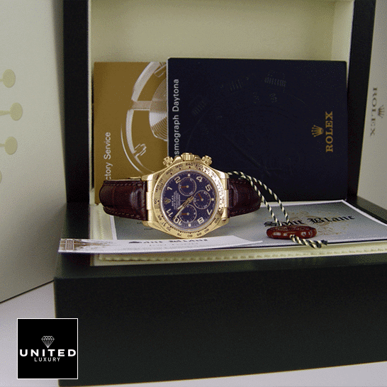 Rolex Daytona Cosmograph 116518 Blur Dial Replica 4 Rolex Daytona Blue Dial 116518 Replica in the Rolex box
