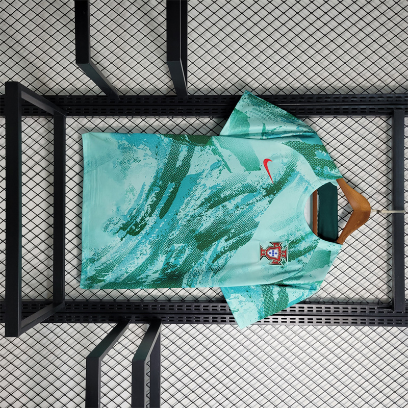 Higojerseys-Portugal 2023 Green Training Jersey - Fans Version