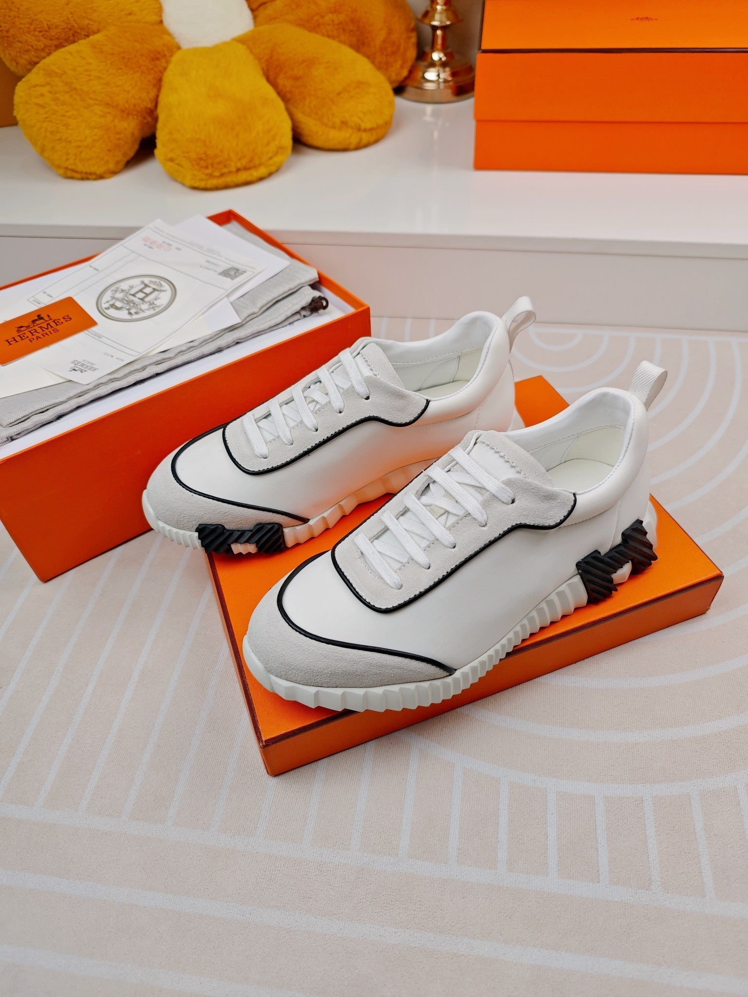 BOUNCING SNEAKERS WHITE CALFSKIN STYLIZED、mysite、Cacoeks