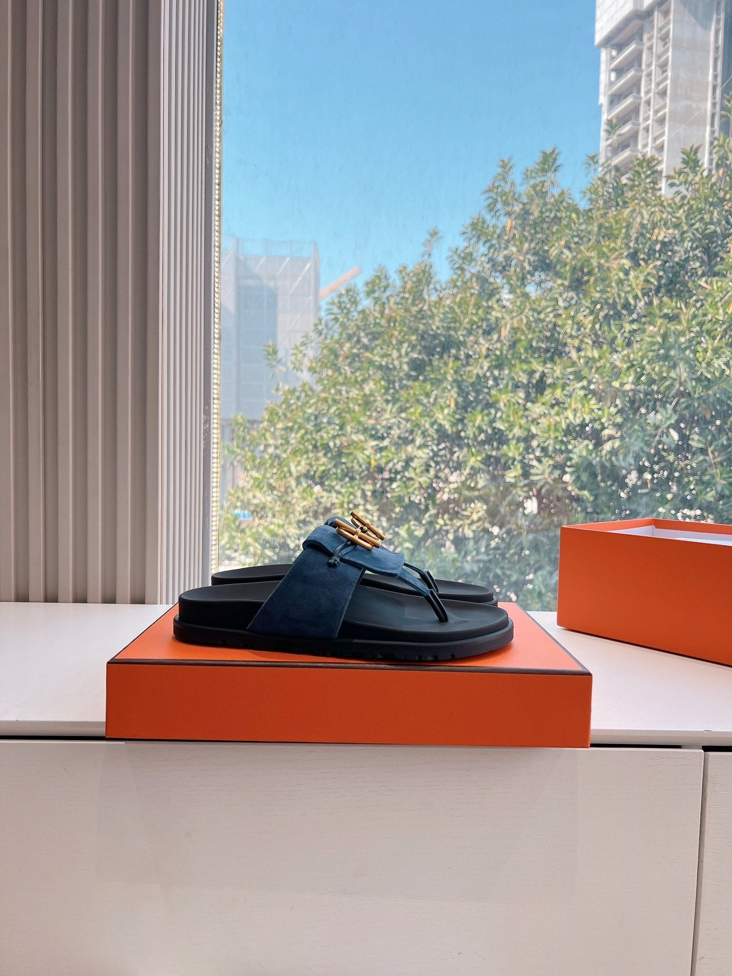 JOYCE SANDAL IN NAVY BLUE SUEDE、mysite、Cacoeks