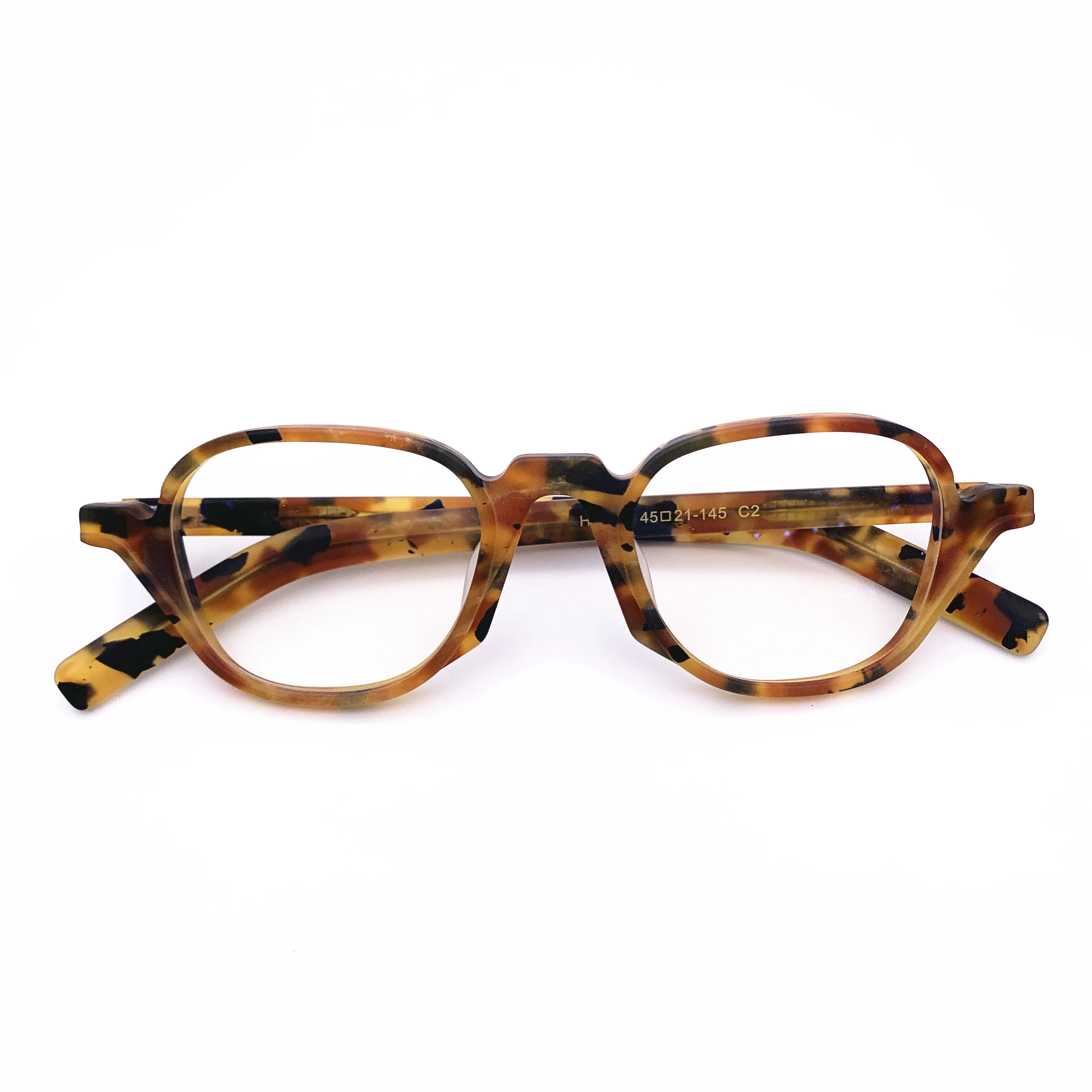 Belight Optical Fancy Irregular Shape Men Women Vintage Retro Matt Acetate Design Spectacle Frame Precription Lens HP233