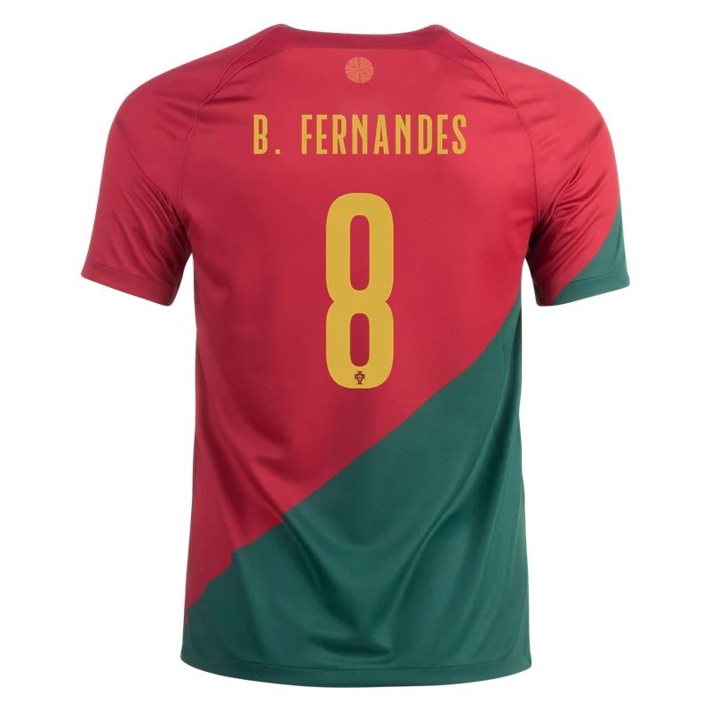 2022 Bruno Fernandes #8 Portugal Home Jersey-mysite Custom Football Kit- Nextkits