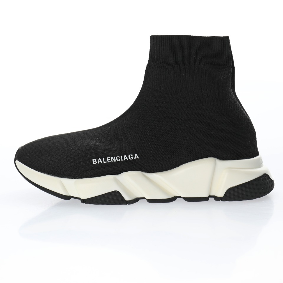 Balenciaga Speed Recycled Knit Sneaker in Black White、mysite、Cacoeks