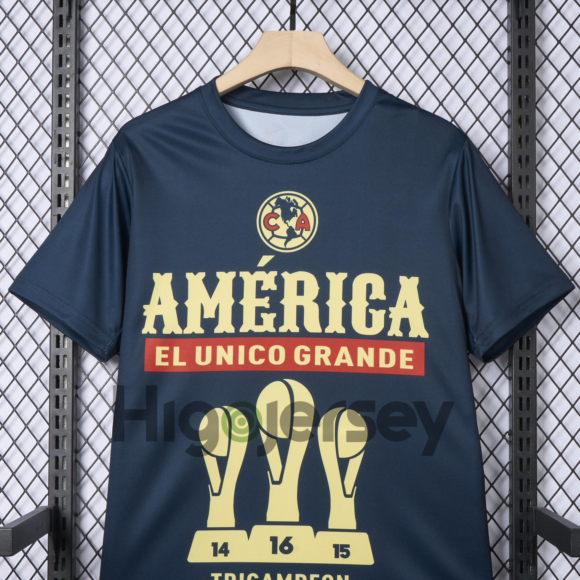 Higojerseys-Club América 2024 Triple Championship Commemorative Edition Jersey - Deep Blue