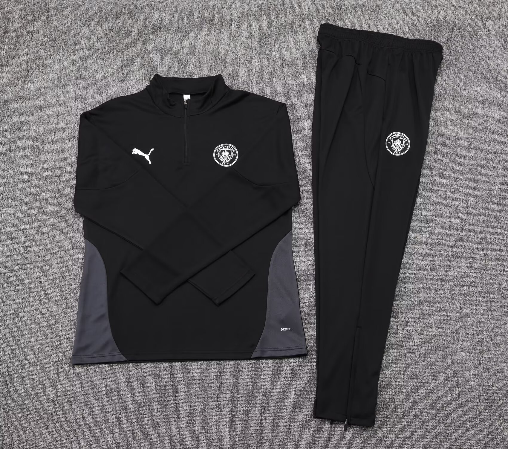 2025/2026 Manchester City Half-Pull Training Suit Black Football Shirt 1:1 Thai Quality Set:football jersey mysite: unitedjerseyfootball 邓江浪:football