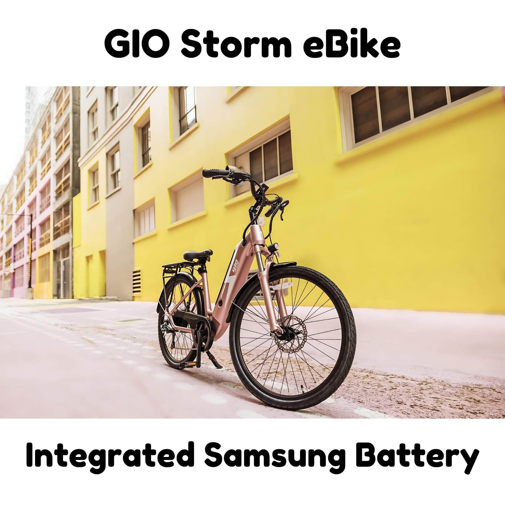 The GIO Storm eBike with Integrated Samsung Battery