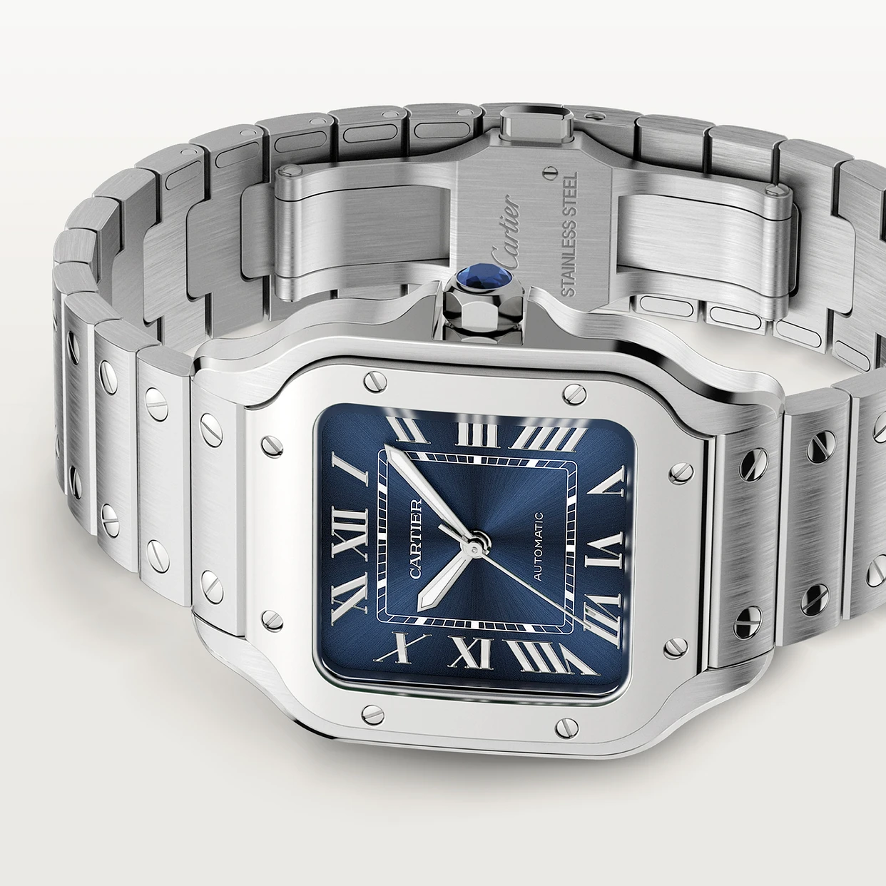 Super Clone 1:1 Cartier Santos Medium Model Blue WSSA0063 Replica-fasswatch