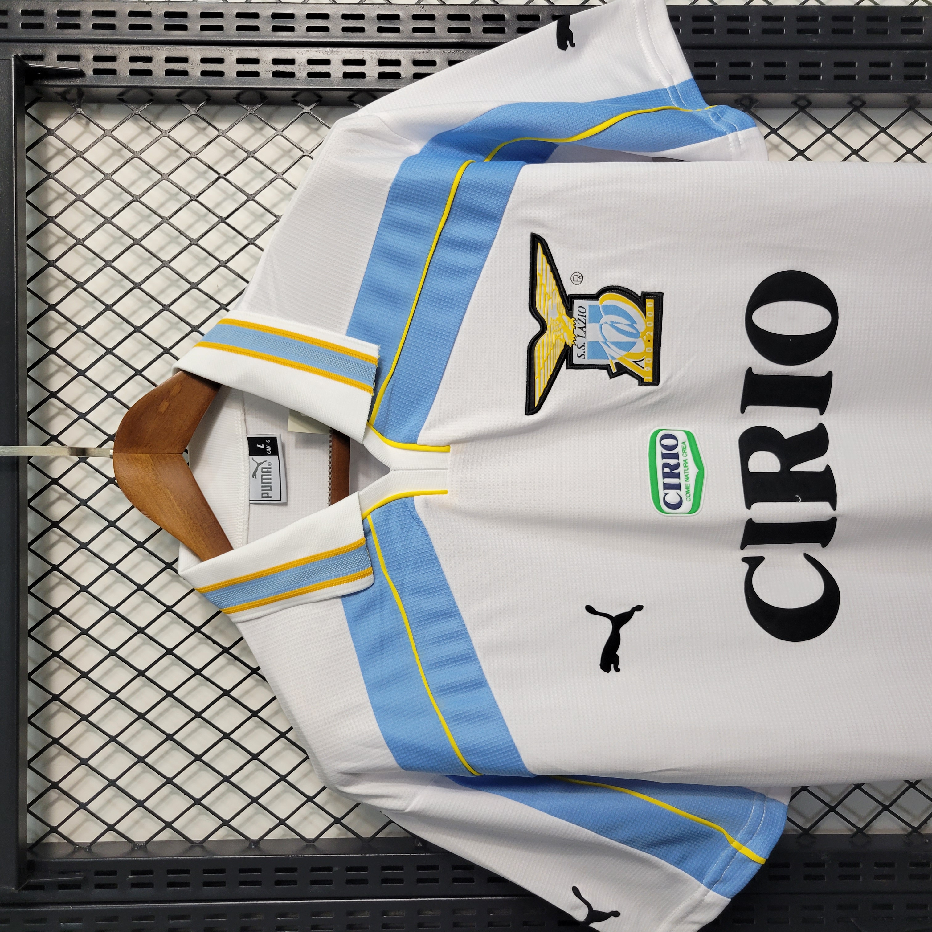 ManixJersey.com | Retro Lazio 1999-00 Centenary Home Stadium Jersey -Customize Name, Number and Patch | Worldwide Shipping