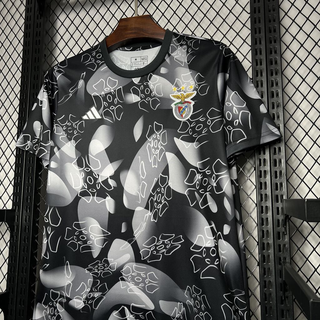 ManixJersey.com | Benfica 24-25 Black Pre-match Training Jersey - Fans Version -Customize Name, Number and Patch | Worldwide Shipping