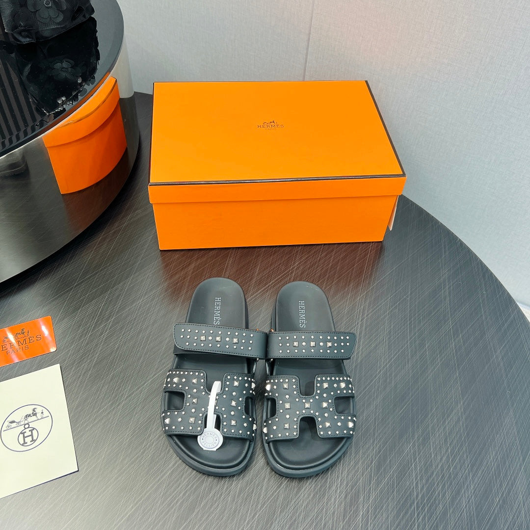 CHYPRE SANDAL BLACK CALFSKIN SPECIAL、mysite、Cacoeks