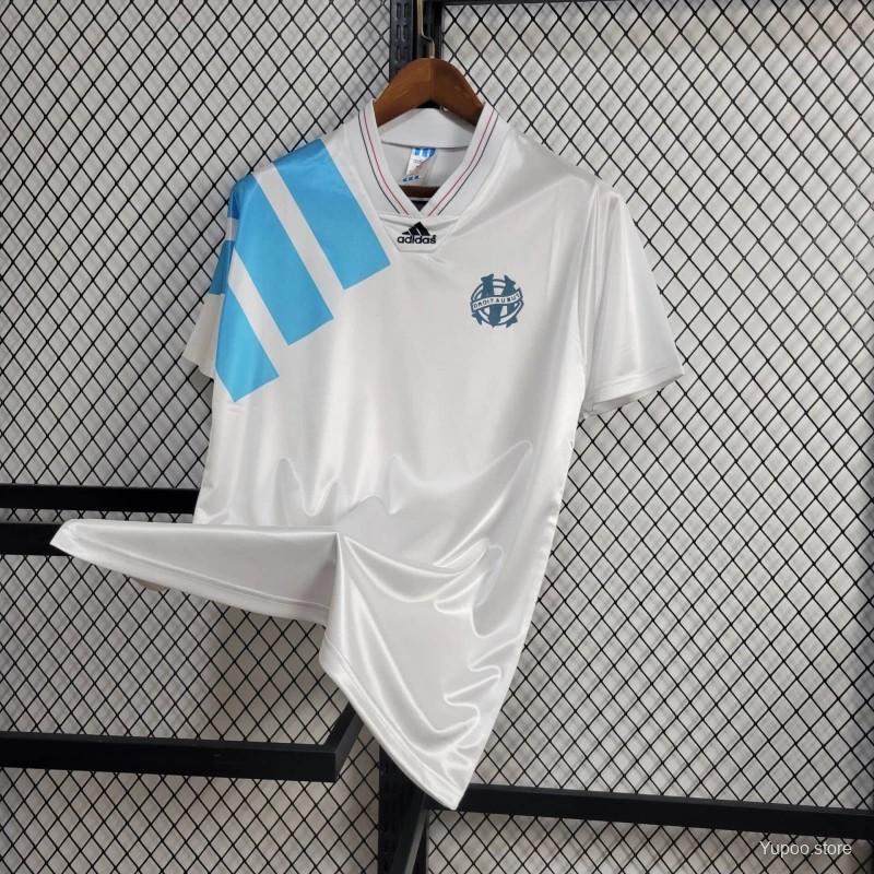 ManixJersey.com | Retro Marseille 1992-93 European Home Jersey -Customize Name, Number and Patch | Worldwide Shipping