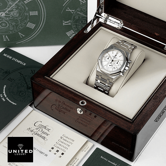 Audemars Piguet Royal Oak Chronograph 26300ST.OO.1110ST.05 Replica Audemars Piguet Royal Oak 25860ST.OO_.1110ST.05 White Dial Replica in the box