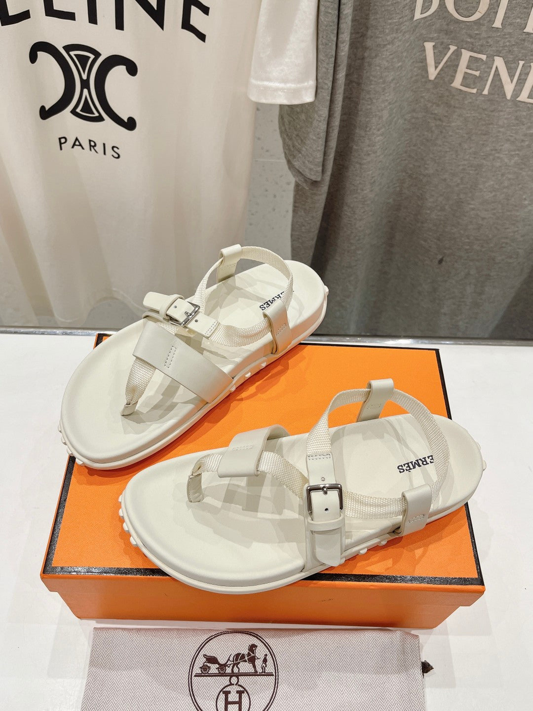 SANDAL BRAIDED 30 WHITE CALFSKIN、mysite、Cacoeks