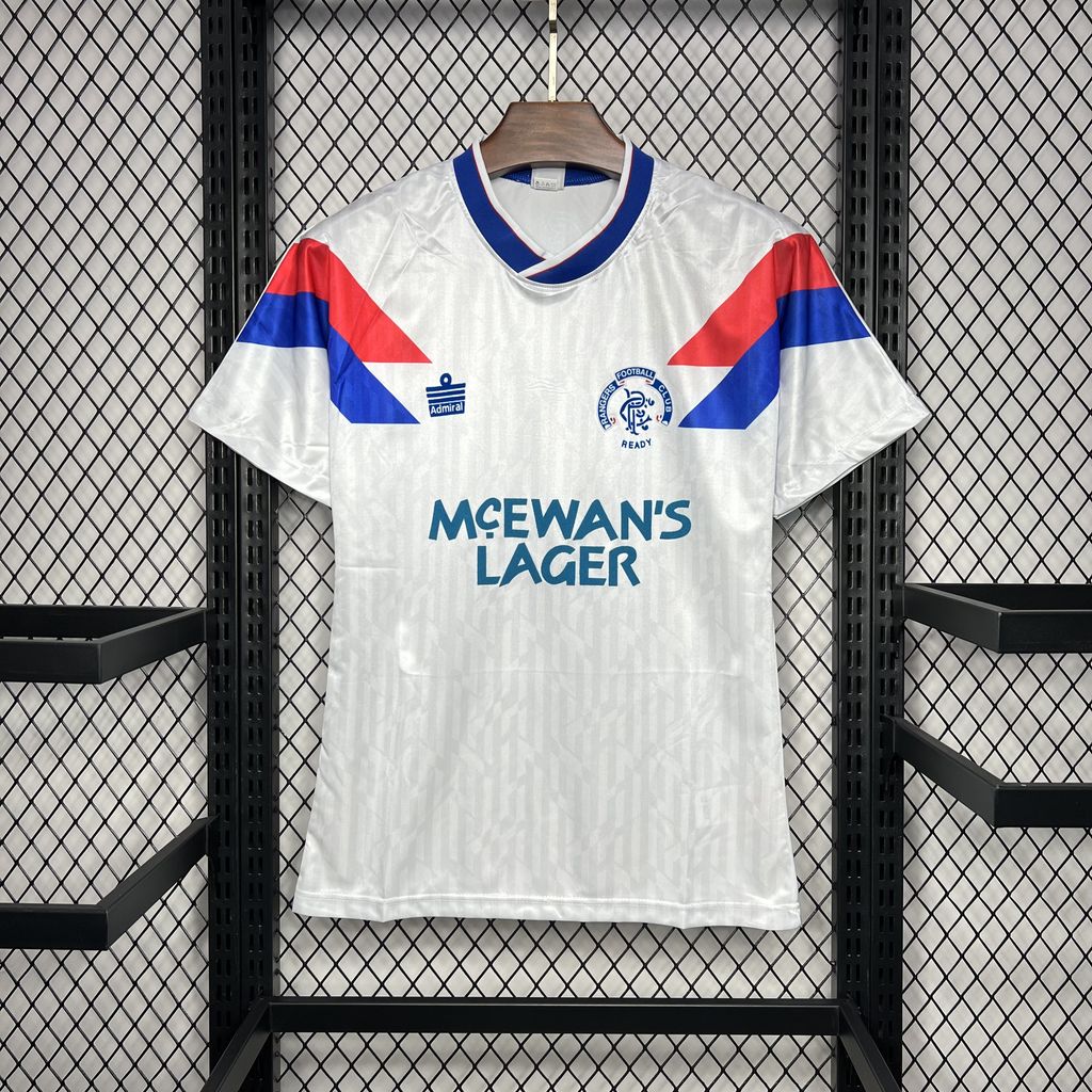 ManixJersey.com | Retro Glasgow Rangers 1990-92 Away Jersey -Customize Name, Number and Patch | Worldwide Shipping
